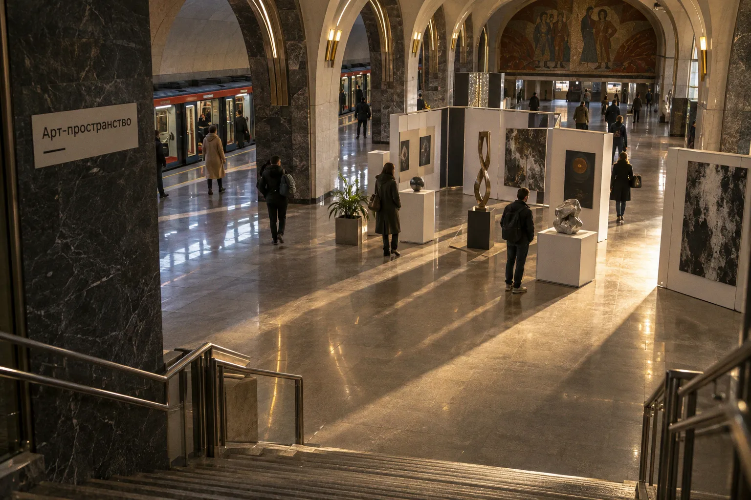 Искусство в движении: в московском метро запустили две новые арт-экспозиции